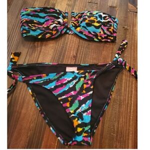 Kiara Tropical Print Bikini SZ Med